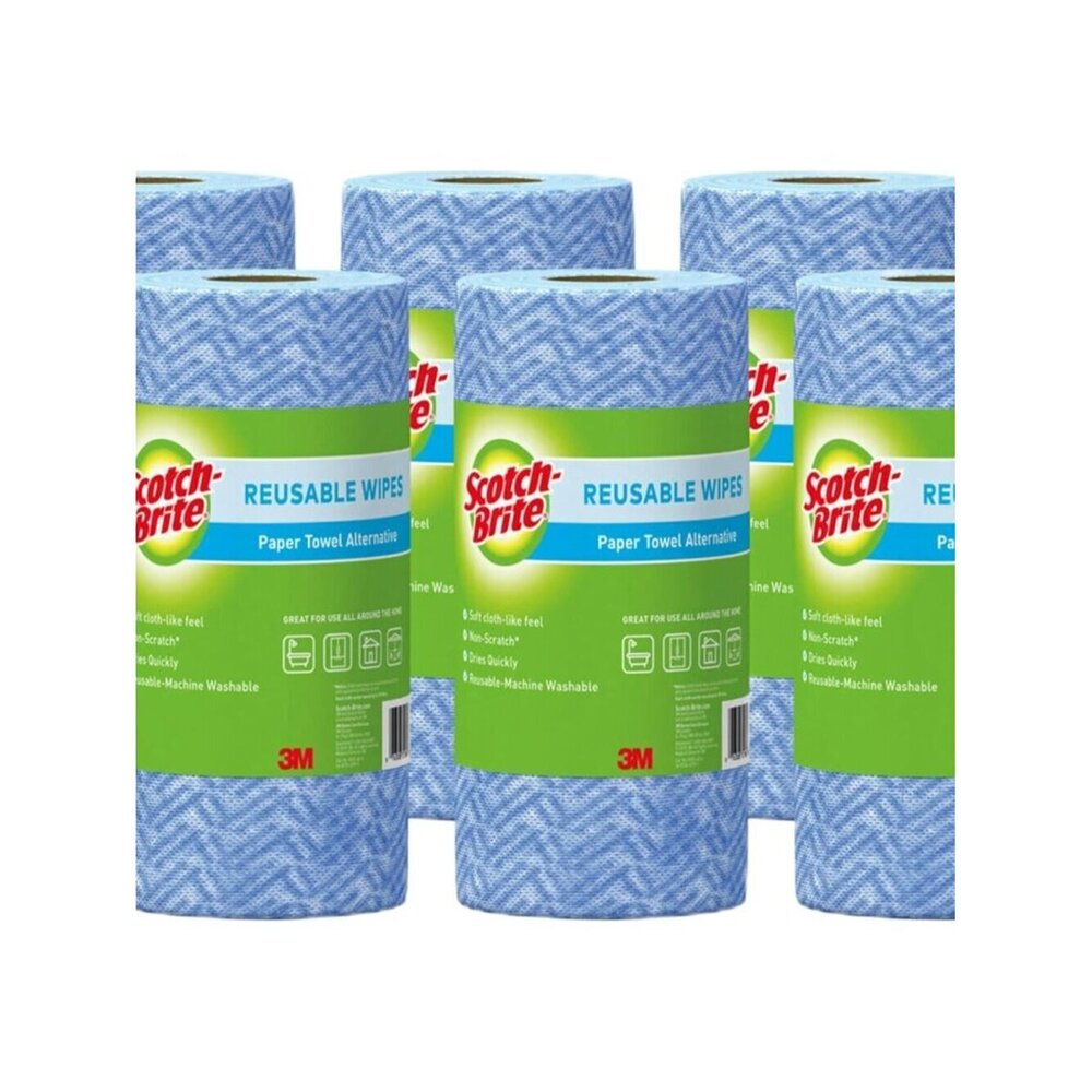 Multi-Purpose Wipes, 6 Rolls, 40 Sheets Per Roll, 240 Sheets Total
